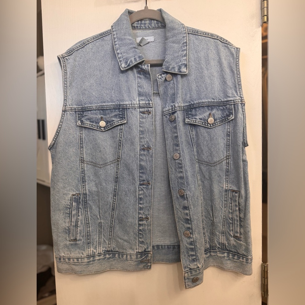 Forever 21 Light Blue Denim Vest